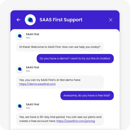 Answer your customer questions on multiple channels with our AI Chatbot!