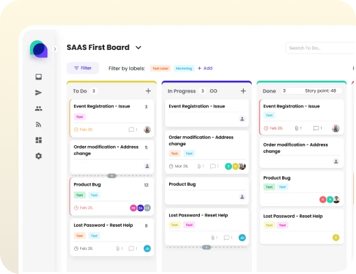 Visual Kanban Oversight With Ticket Management System