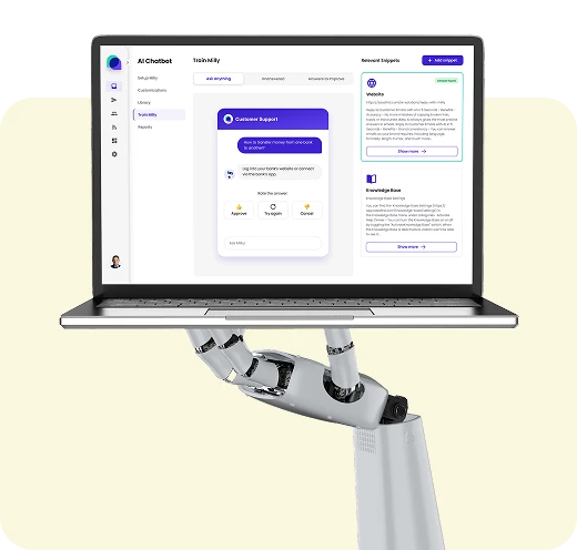 Intergrate your knowledge base with your AI Chatbot.